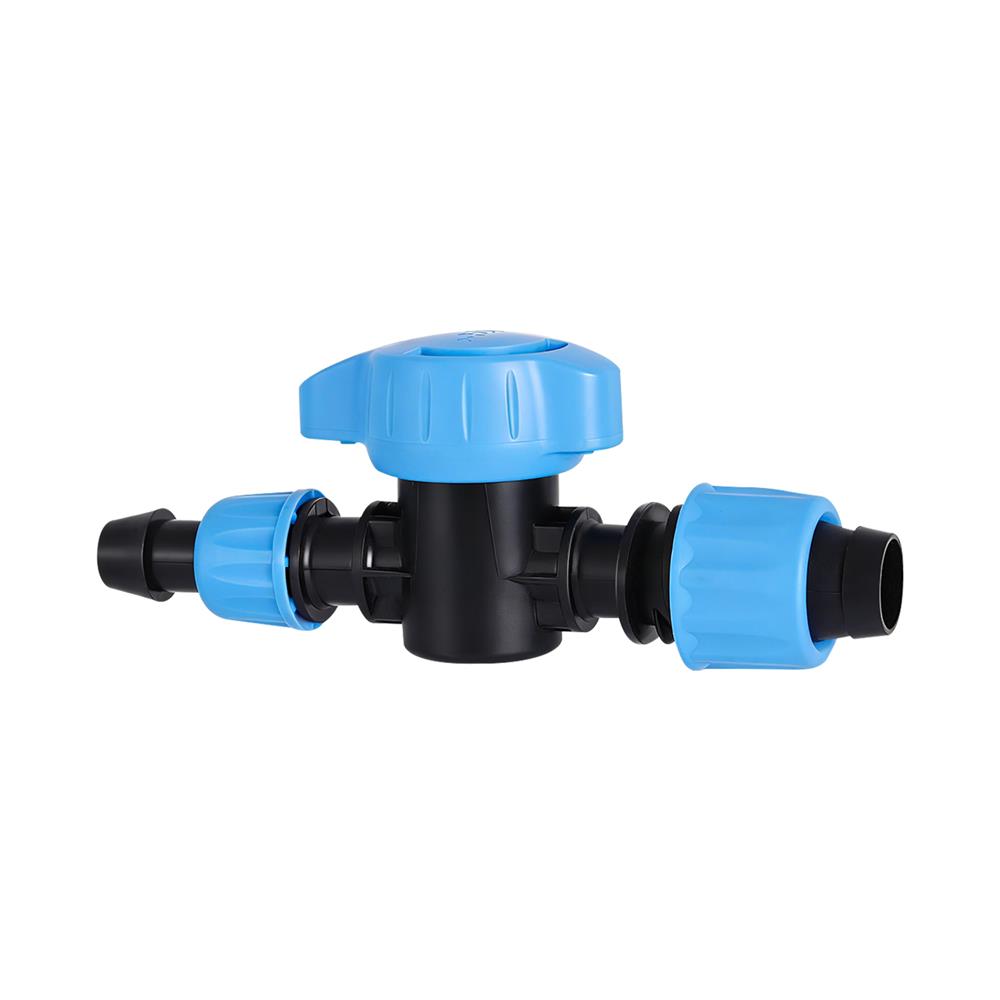 16mm Drip Irrigation Barbed Bypass Valve Drip Line Shut Off Valve Drip System Water Diverting Valve For Agriculture Greenhouse