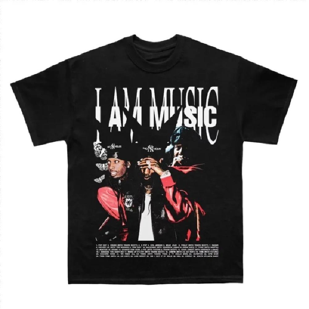 

2025 Playboi Carti Icon V2 Футболка Бавовняні футболки Вінтажний Hip Hop Бренд Футболка З коротким рукавом Y2k Топи Чоловічий одяг2 M чорний