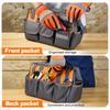 For Electrician Use, Geinxurn Orange & Grey Two Color Pocket Tool Bag, Premium Hardware Tool Organizer Pouch