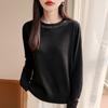 Women S Long Sleeve Crew Neck Knit Sweater Loose Solid Color Pullover Top