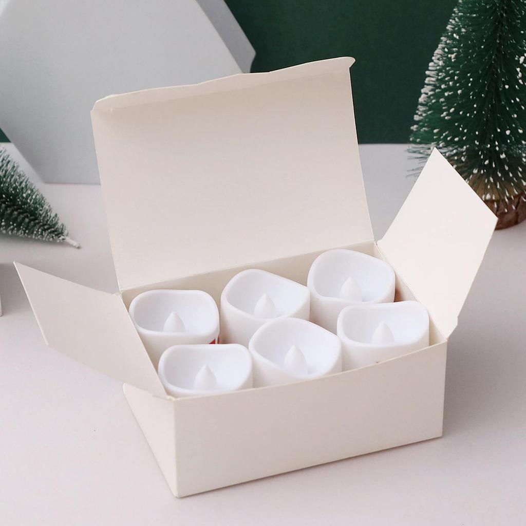 6PCS LED Christmas Candles Flameless Santa Claus Snowman Electronic Candle for Holiday Home Atmosphere Lighting Xmas Gift