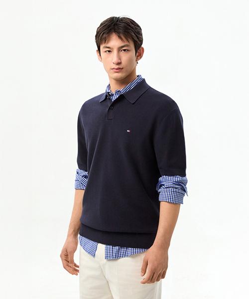 TOMMY HILFIGER Cool Touch Structured Polo Shirt (T12G1Kpn280Mt2Dw5)