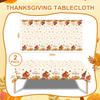 2 Pack Thanksgiving Tablecloths Disposable, Rectangle Thanksgiving Table Cover, Rectangle Vinyl Thanksgiving Turkey Tablecloth for Table Decor Party