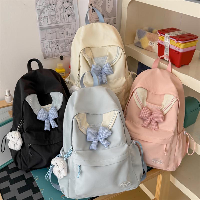 Student Schoolbag Women's Bow Backpack
