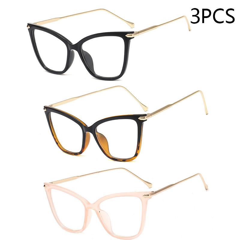 Ladies Retro Cat Eye Anti Blue Light Computer Glasses Reading And Playing Games To Protect Eyes