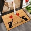 Elephant Heart-shaped Welcome Door Mat Valentine's Day Home Decoration Non-slip Indoor and Outdoor Entrance Carpet