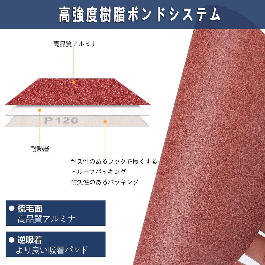 STEBRUAM Brusný kotouč Náhodný brusný papír pro elektrické obrábění kovů a dřeva Lešticí podložky na auto, 70 kusů, 150 mm, #40/ #60/ #80/ #100/ #120/ #240/ #400
