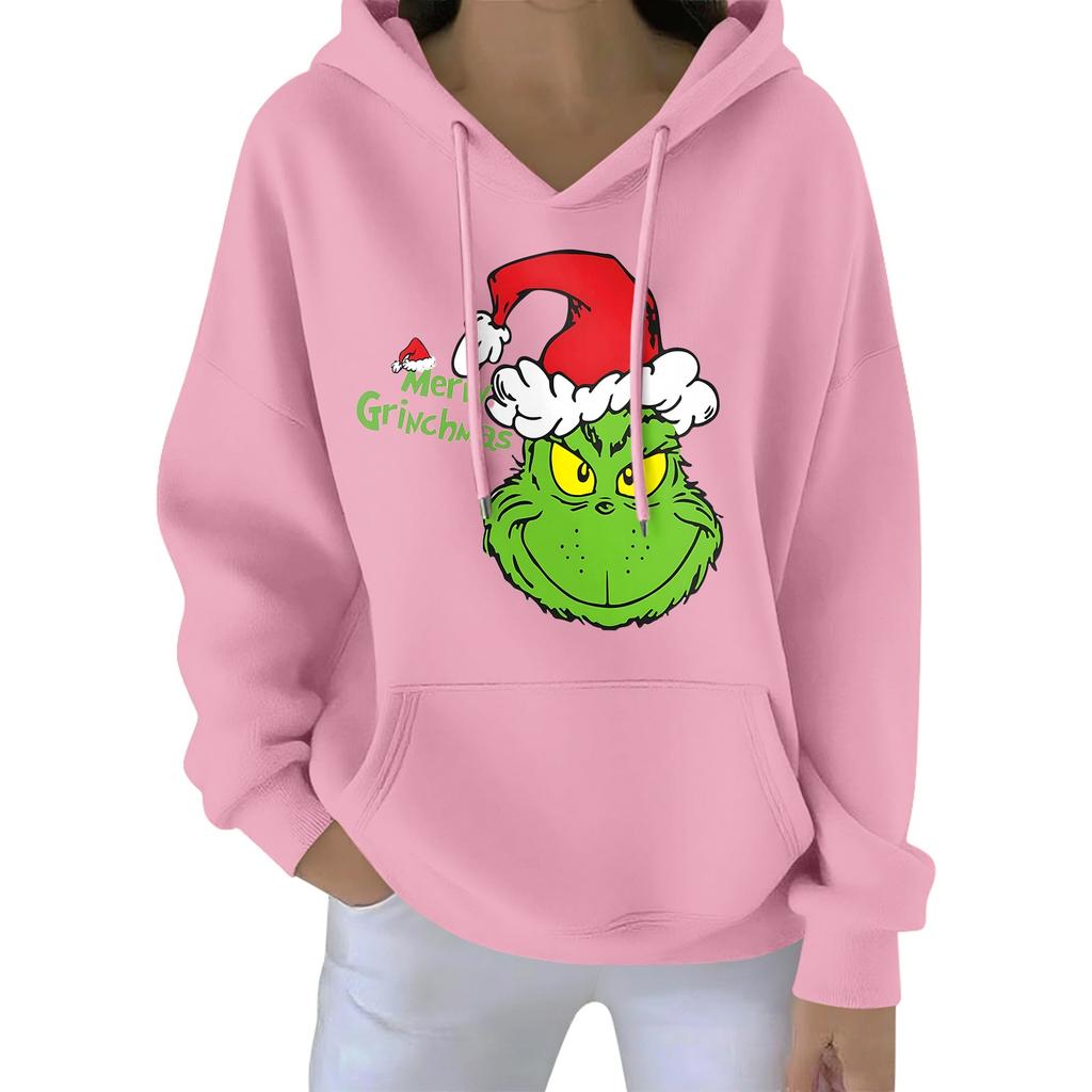 Women's Christmas  Hoodie Funny Cute Christmas Holiday Sweatshirt Pullover