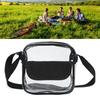 Transparent Messenger Bag PVC Shoulder Bag with Adjustable Strap for Daily Shopping Beach Traveling