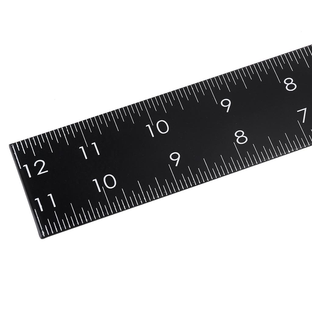 Metal L-Square Shape Ruler Curve Sewing Measure Professional Framing Square Ruler Black for Carpenter Tailor DIY Sewing