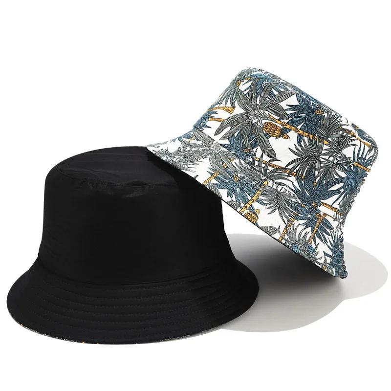 SpringSummer Banana Print Bucket Hat Unisex Reversible Fishing Hat Men’S Sunscreen Hat Women’S Leisure Sandbeach Basin Cap