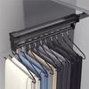 Top Mount Adjustable Wardrobe Clothing Rail Heavy Duty Pull-Out Closet Rod Wardrobe Hanger Rack Bar Ball Slide