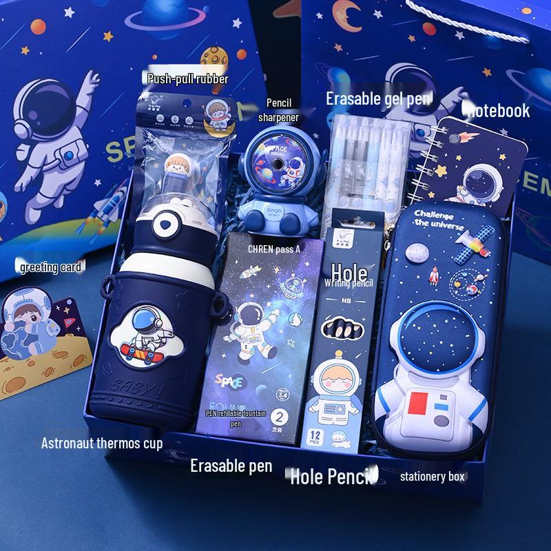 Children's Day Astronaut Stationery Gift Box for 10-Year-Old Boys - Surprise Birthday & Back-to-School Gift
