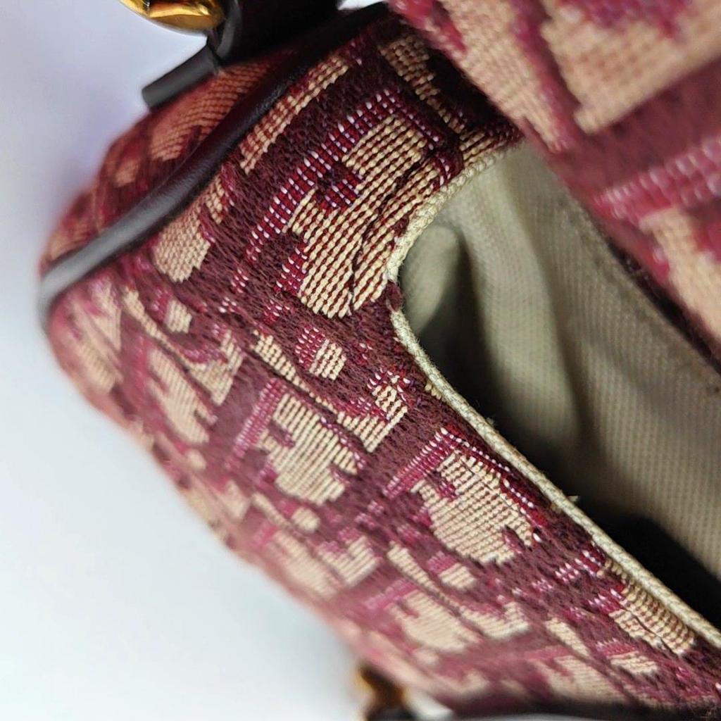 [Pre-Owned] Saddle Oblique Embroidered Classic Monogram Canvas Saddle Bag Mini - Excellent #4NK89T