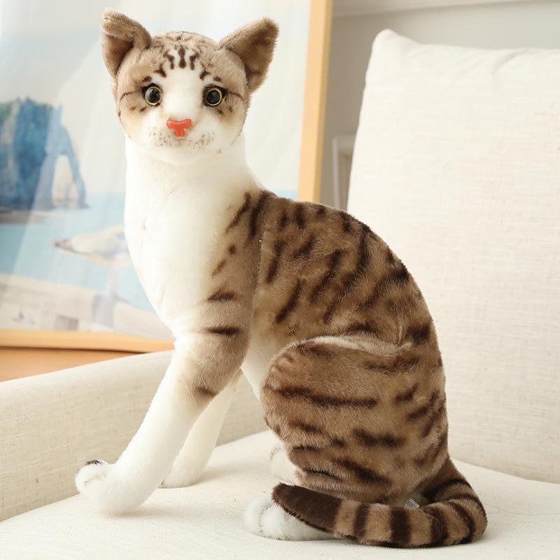 20cm Simulation Cat Plush Stuffed Lifelike Doll Animal Pet Toys For Children Home Decor Baby Gift