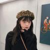 Beret Print Leopard Hat For Women Men Winter Fall Warm And Retro Stylish