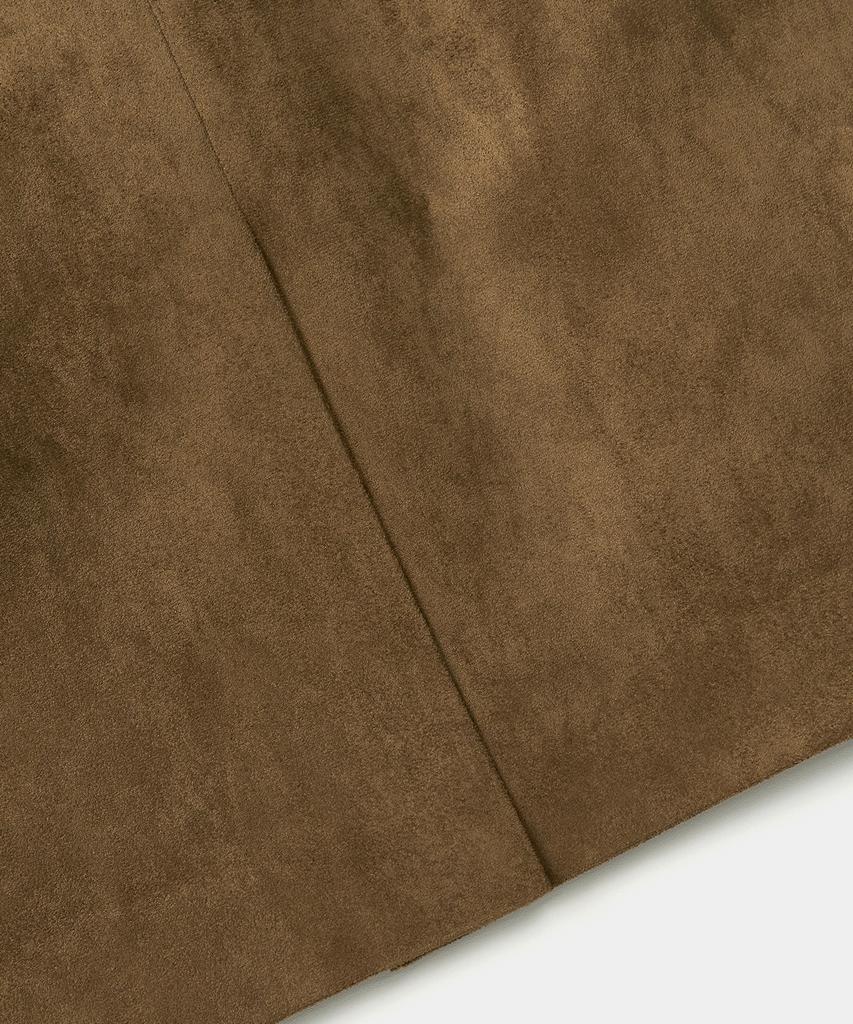 Excontainer Classic Button Suede Blazer (Khaki Brown)