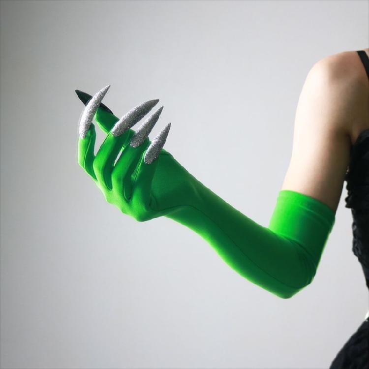 Lange Nägel Handschuhe Elastische Pfoten Armhandschuhe Für Punk Outfit Kostümpartys Abendveranstaltung Anzieh Zubehör Armschmuck