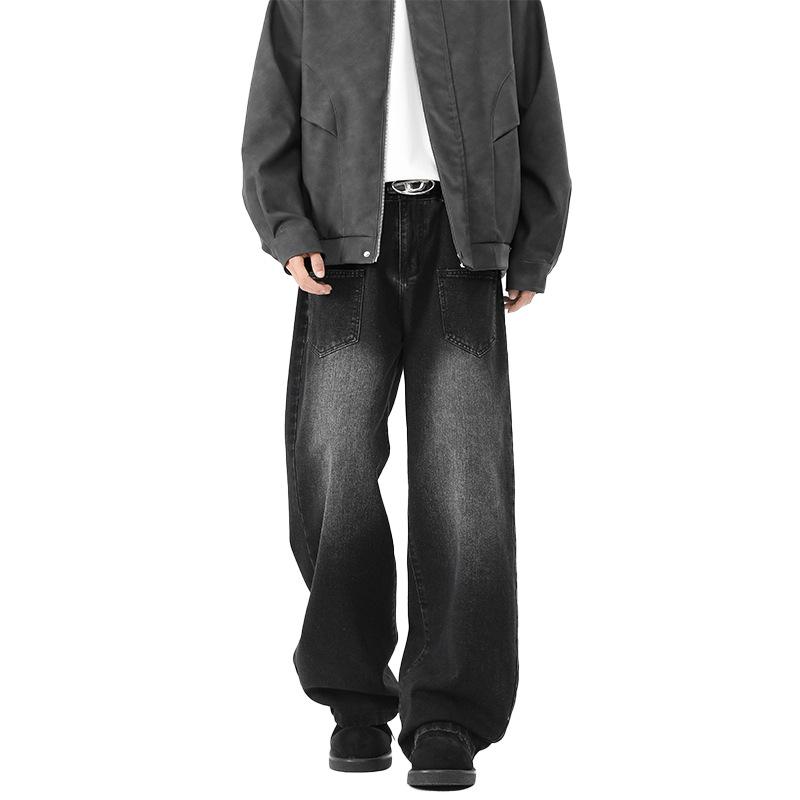 Retro Jeans Men's Spring and Autumn Design Sense Handsome Straight Loose Casual Pants