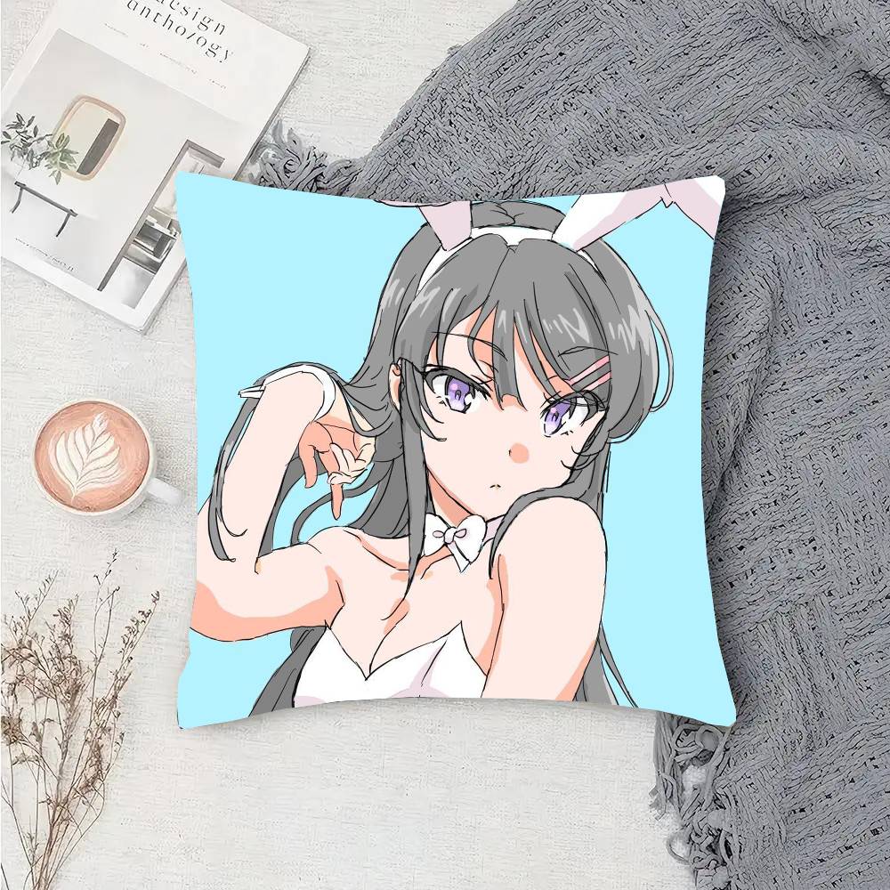 Mai Sakurajima Anime Pillow Case Sofa Cushion Cover Room Home Decoration