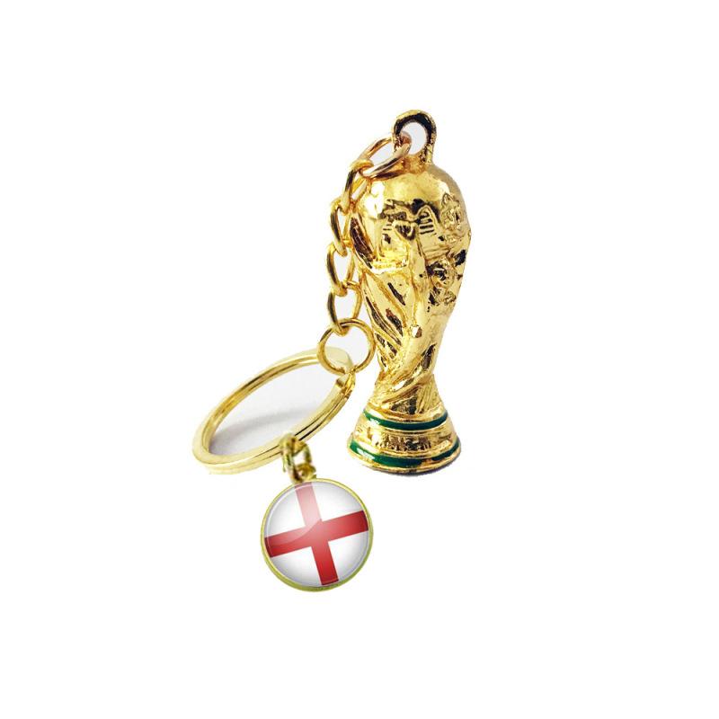 2022 Qatar World Cup Trophy Soccer National Flag Keychains Football Souvenirs Backpack Accessories