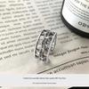Women's 925 Silver Korean-Style Hollow Star Index Finger Ring - Fashionable Vintage European American Design