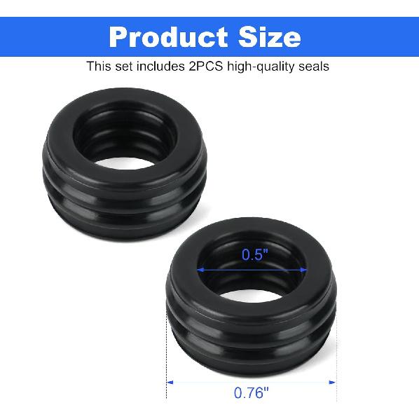 Automatic Transmission Oil Cooler Line Seals Compatible with Ford 2007-2024 5L7Z-7D285-A (Pack of 2)