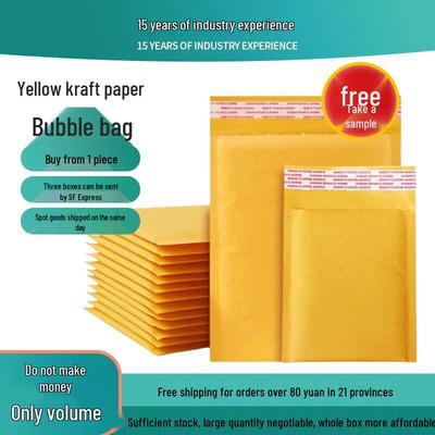 Kraftpapier-Luftpolstertasche mit verdicktem stoßfestem Schaumstoff und selbstklebendem Verschluss