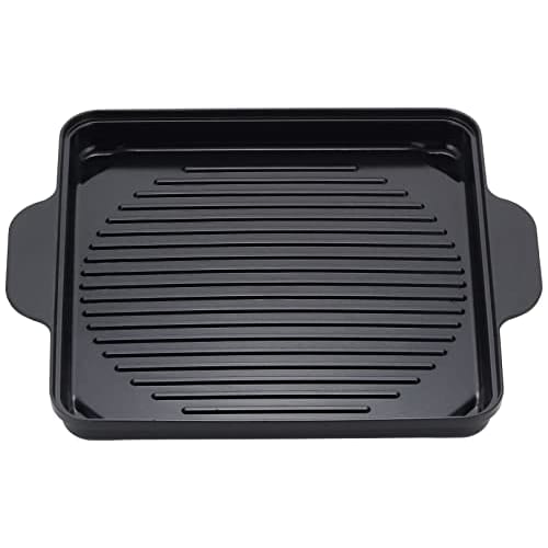 IRIS OHYAMA IH-T37 (1400W) BBQ Grill Plate, Ceramic Coating, Easy To Clean, Black, IHKP-YP14-B