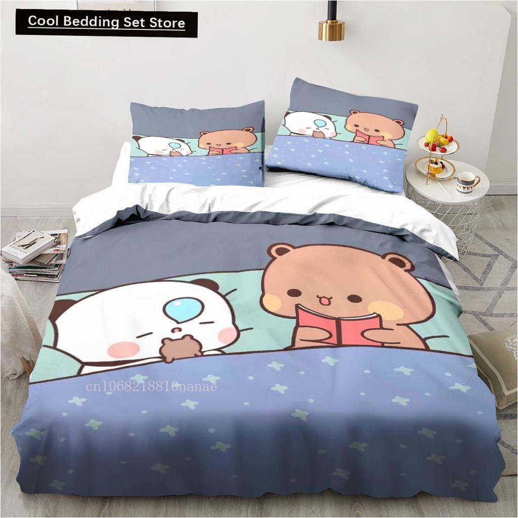 Cute Bubu and Dudu Cartoon Print All Season Twin Bedding Set 2/3 Piece Comforter Set Bed Duvet Cover Double King Comforter Cover