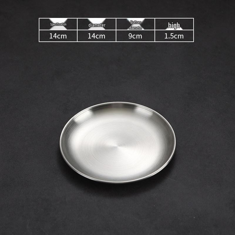 Korean Stainless Steel BBQ Tableware Set: Golden Chopsticks, Spoon, Cup, Dipping Dish, Bone Dish