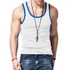 Herren Sport Weste Rundhals Ärmellos Farbblock Weste Slim Fit Sommer Fitness Tops Dehnbare Bottoming Tops