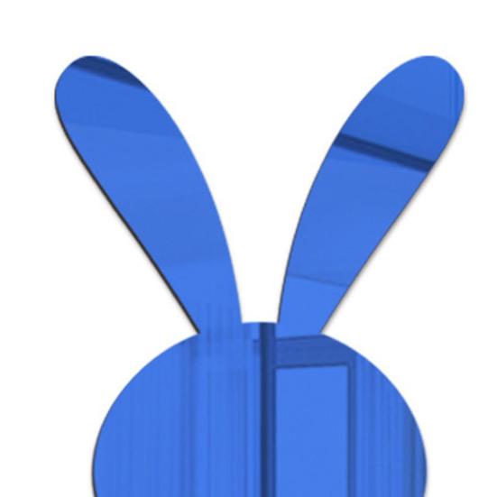 Autocollant mural décoratif attrayant couleur unie, miroir en forme de lapin, décalcomanies de carreaux, décoration de maison, DIY bricolage