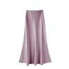 Damska spódnica satynowa z wysokim stanem typu rybka - Wiosna 2024