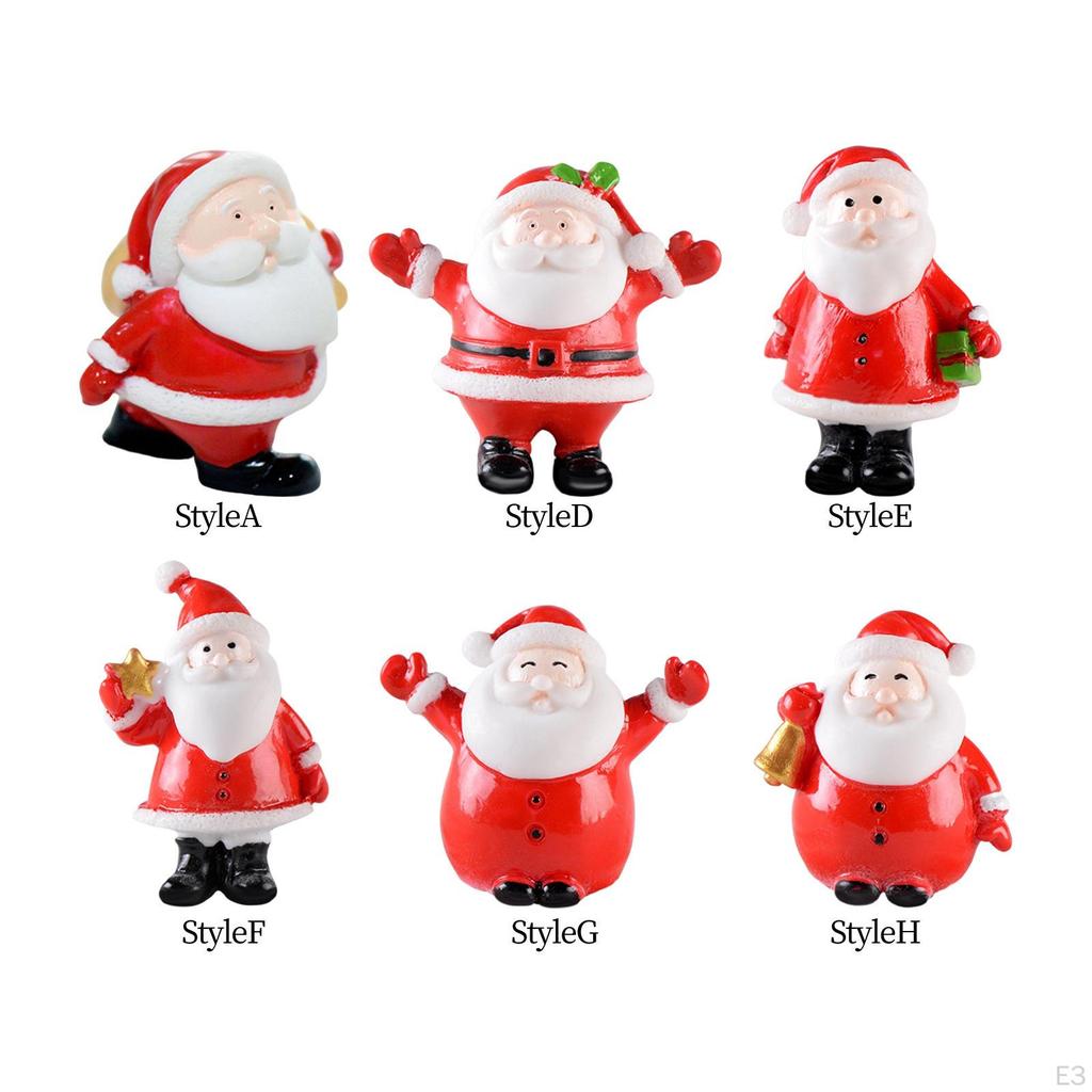Christmas Old Man Figurine Sculpture Small Character Miniature for Home Decor Decoration