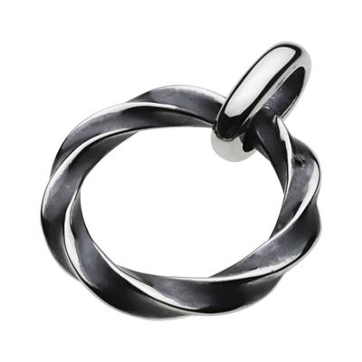 [Cenote] Twist Kreis Anhänger [Silber 925 Accessoire] p0768