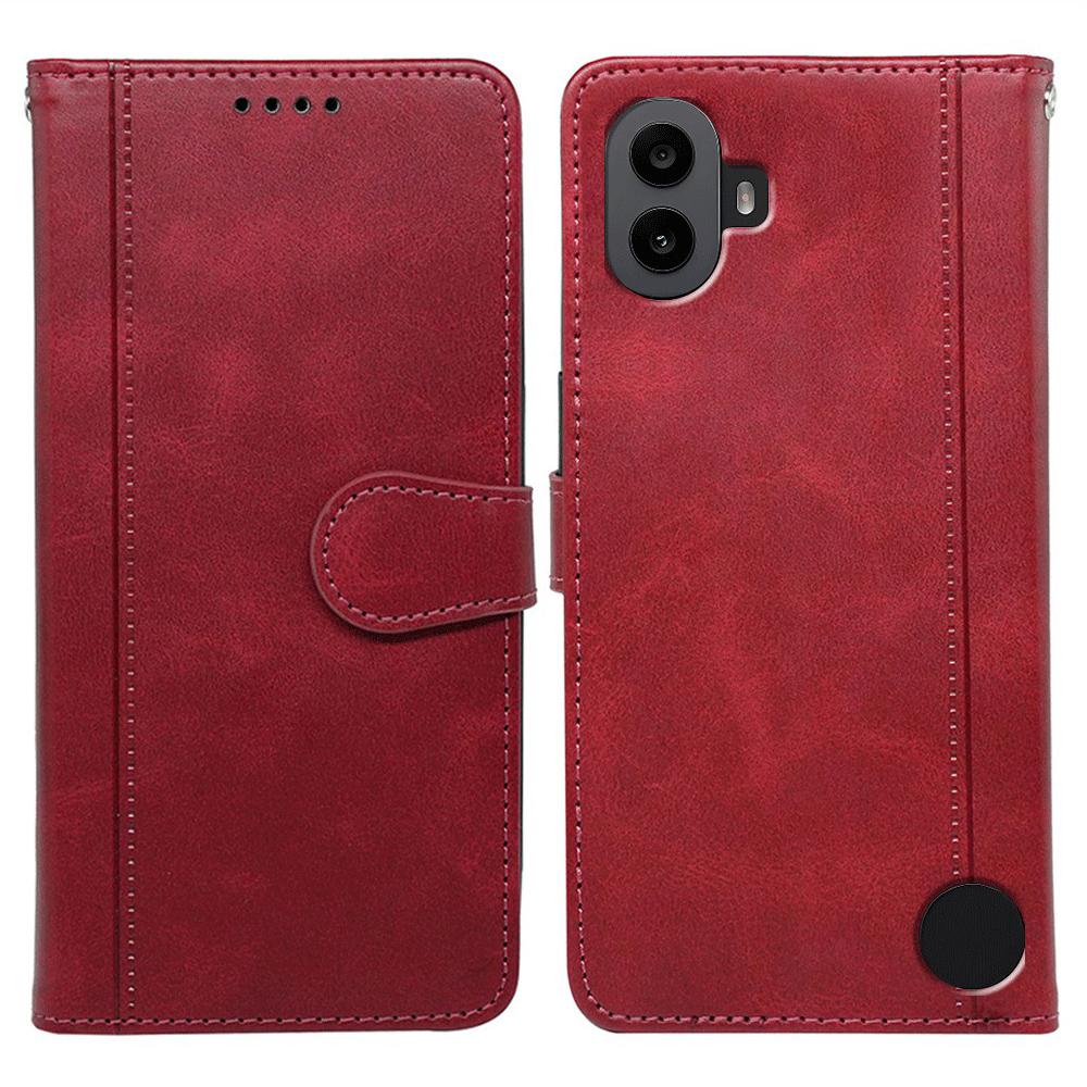 For Nothing CMF Phone 1 Case Calf Texture Leather Stand Book Style Phone Cover