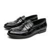 Men’s Penny Loafer Black Leahter Dress Formal Business Shoes Tuxedo Wedding Shoes Over Sized