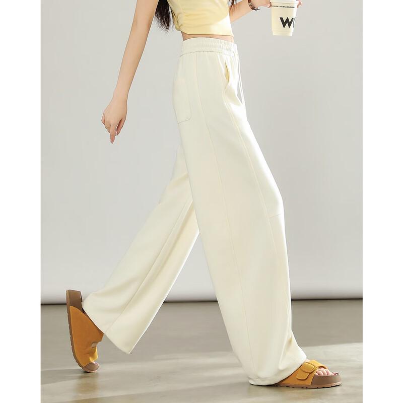 TERRE BLEUE Women's Casual Wide-Leg Track Pants