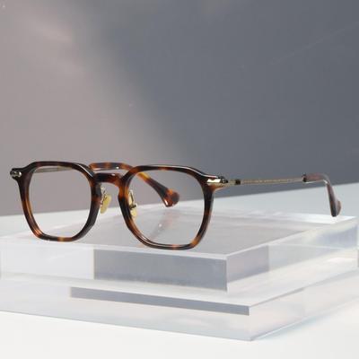 224 Pure Titanium Men's Retro Glasses Frame - Full Frame, Prescription Compatible