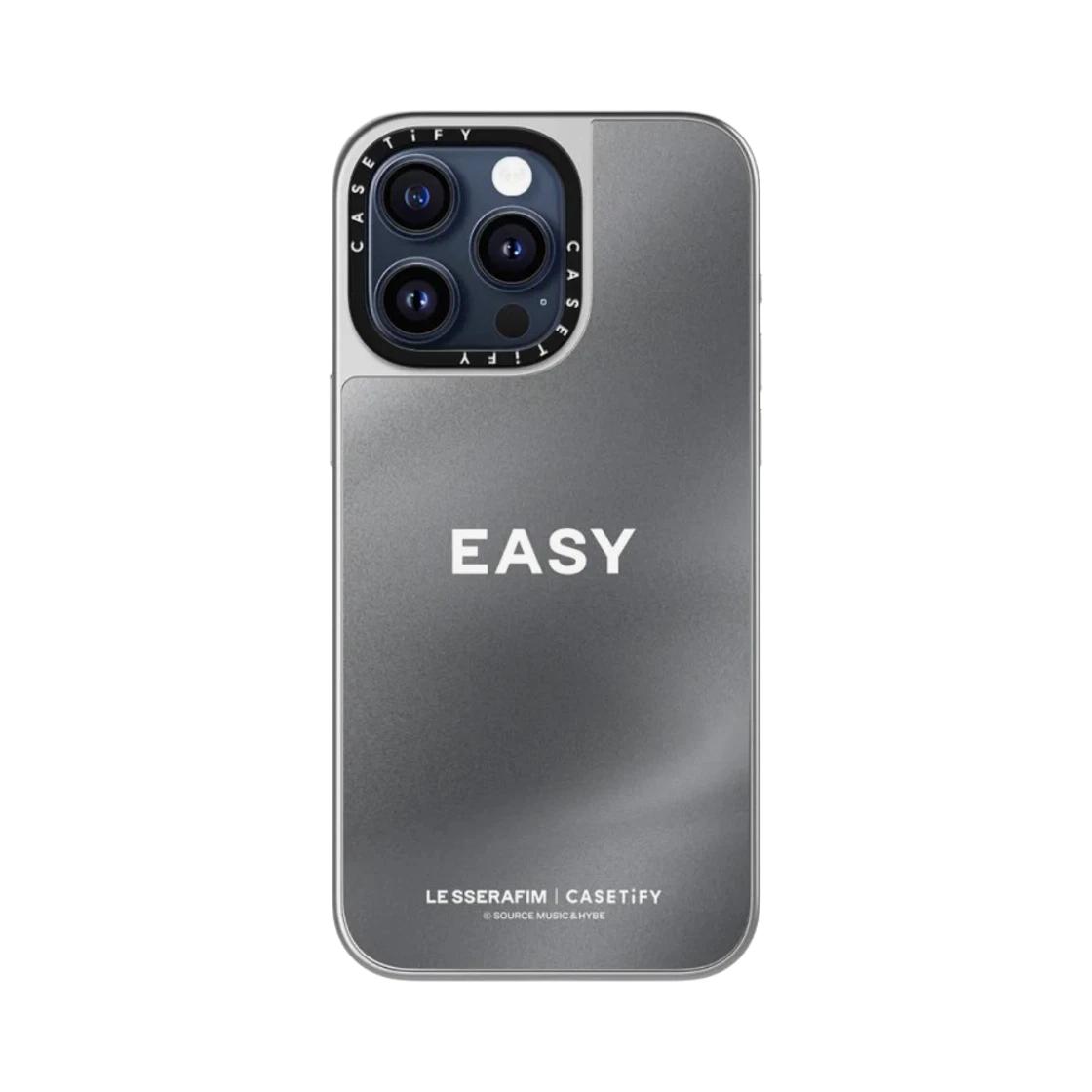 Casetify x LE SSERAFIM iPhone EASY Sheer Myrrh Magsafe Case Silver Mirror Silver Bumper ONE SIZE