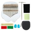 17 Tasten Kalimba Set Transparentes Acryl Edelstahl Tragbar Ergonomie Daumenklavier für Kinder