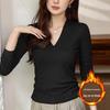 Top Choice Elegant Deep V-neck Long-Sleeve Women's Slimming T-shirt for Autumn 2026