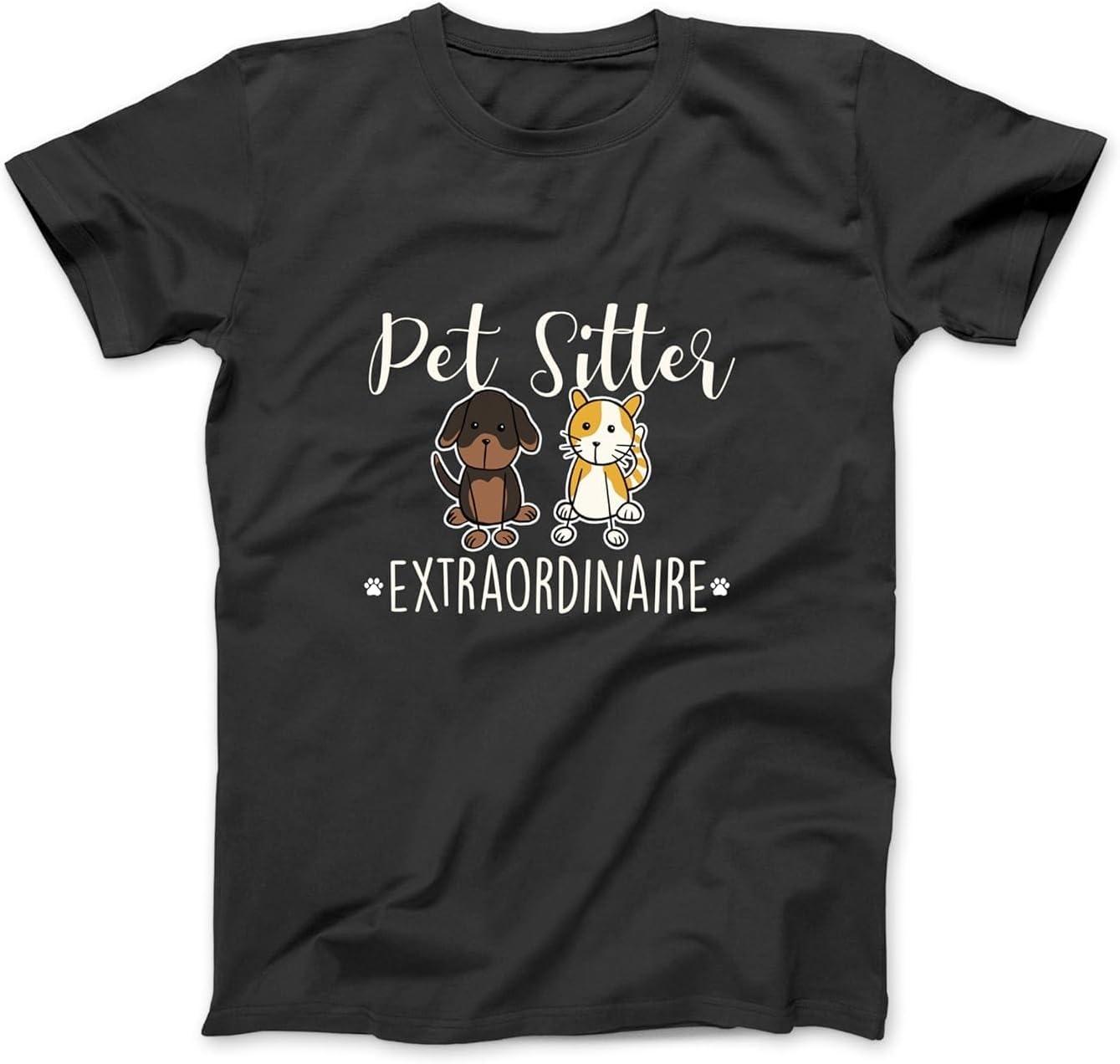 

Pet Sitter Extraordinaire - Funny Dog Sitting Animal Lover Long Sleeve, T-Shirt, Sweatshirt, Hoodie for Men Women Kids Made in Canada Black XXXXXL чорний