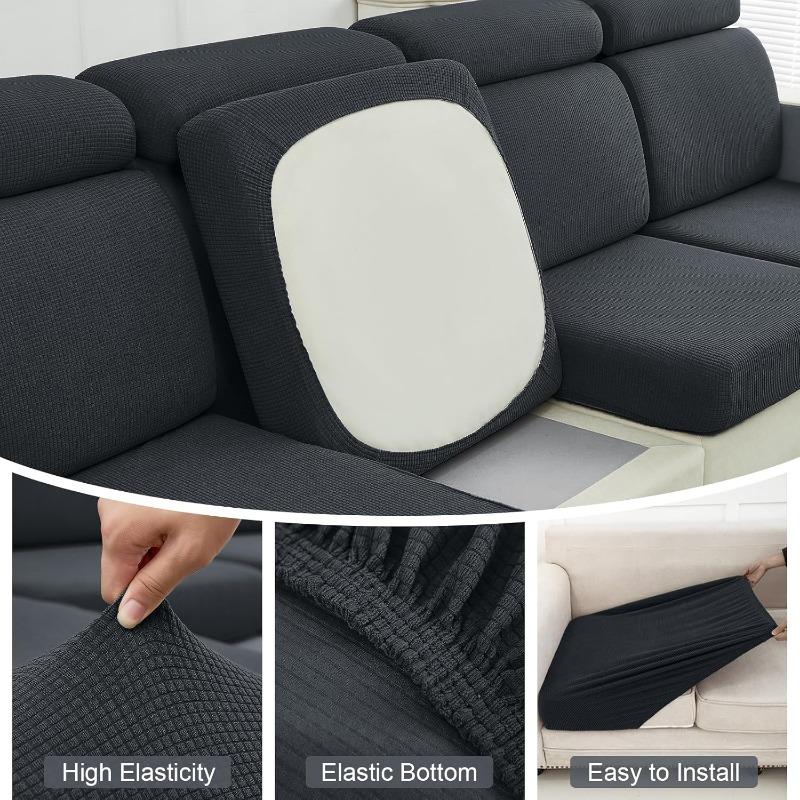 Waterproof Couch Cushion Covers Washable Thick Jacquard Fabric Single Sofa Cushion Covers Stretch Slipcovers 2025