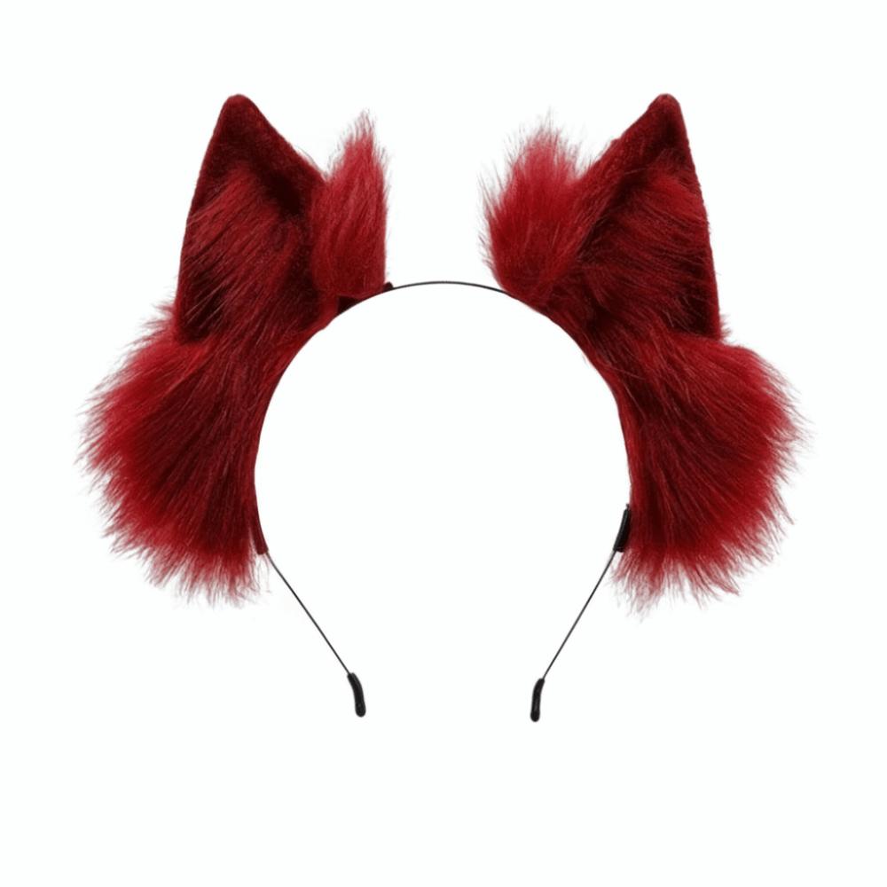 Faux Fur Cosplay Headwear Solid Color Animal Ear Headban Fashion Cat Ears Headband  Women