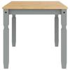 Dining Table Corona Gray 160 x 80 x 75 cm Solid Pine Wood
