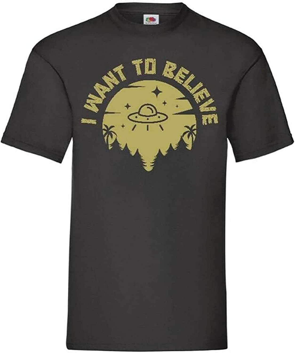 I Want to Believe Funny Alien Christmas t Shirts Mens 4XL чёрный