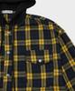 SLOW RECORD HOUSE Hooded Check Shirt_Yellow