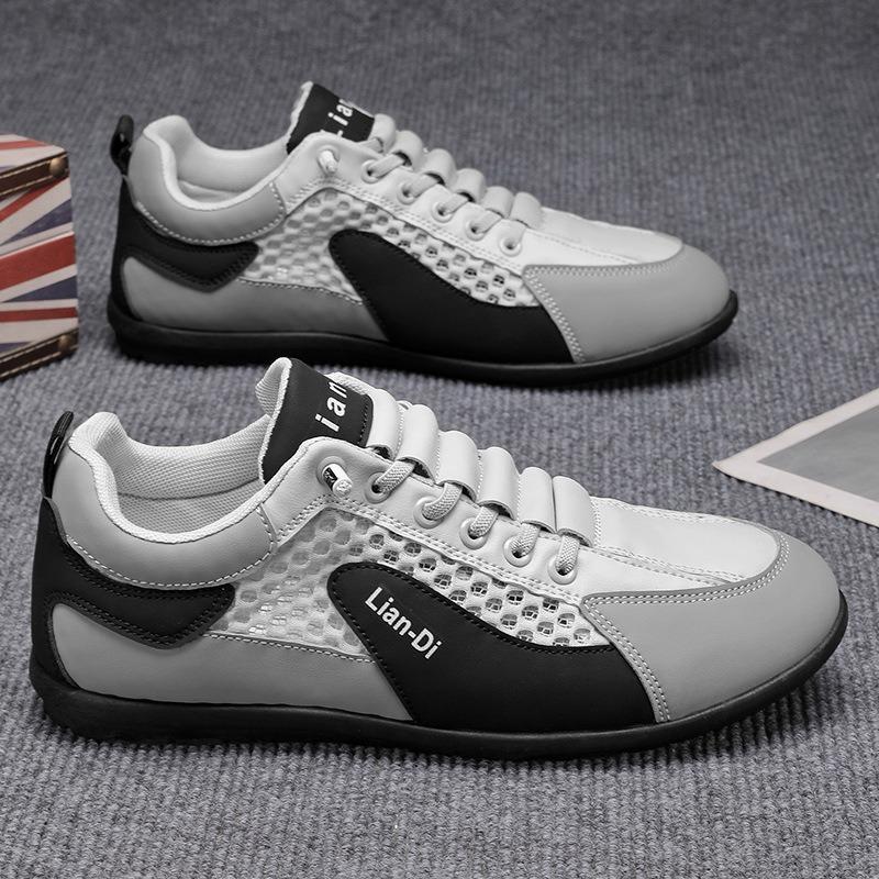 

Autumn new breathable hollow mesh shoes men s casual single shoes fashion trend young men s shoes 48